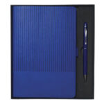 SET DE LIBRETA CON BOLIGRAFO NERUDA A3018 AZUL (LIBRETA: TERMO PU / BOLÍGRAFO: ALUMINIO / A3018.09 /  ARTICULOS PROMOCIONALES)