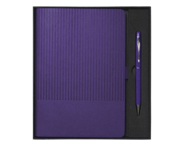 SET DE LIBRETA CON BOLIGRAFO NERUDA A3018 MORADO (Plástico PC)