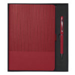 SET DE LIBRETA CON BOLIGRAFO NERUDA A3018 ROJO (LIBRETA: TERMO PU / BOLÍGRAFO: ALUMINIO / A3018.04 /  ARTICULOS PROMOCIONALES)