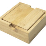 JUEGO DE PORTAVASOS DE BAMBÚ MANDALA A3019 ÚNICO (BAMBÚ / A3019.28 /  ARTICULOS PROMOCIONALES)