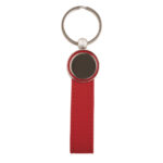 LLAVERO CON CORREA Y PLACA DEXTER A3031 ROJO (TERMO PU / ACERO INOXIDABLE / A3031.04 /  ARTICULOS PROMOCIONALES)