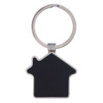 LLAVERO EN FORMA DE CASA GEO A3032 NEGRO (ALEACIÓN DE ZINC / A3032.02 /  ARTICULOS PROMOCIONALES)