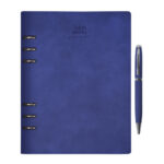 AGENDARIO ORGANIZADOR CON ARILLOS HILTON A3045 AZUL (CARPETA: PU // BOLÍGRAFO: ALUMINIO / A3045.09 /  ARTICULOS PROMOCIONALES)