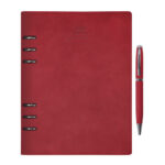 AGENDARIO ORGANIZADOR CON ARILLOS HILTON A3045 ROJO (CARPETA: PU // BOLÍGRAFO: ALUMINIO / A3045.04 /  ARTICULOS PROMOCIONALES)