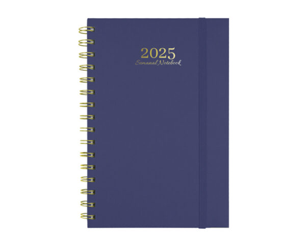 AGENDA SEMANAL NOTEBOOK ANB2025 AZUL MARINO (Metal)