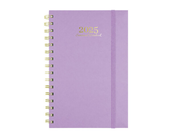 AGENDA SEMANAL NOTEBOOK ANB2025 LILA (Poliéster 210D / PEVA)