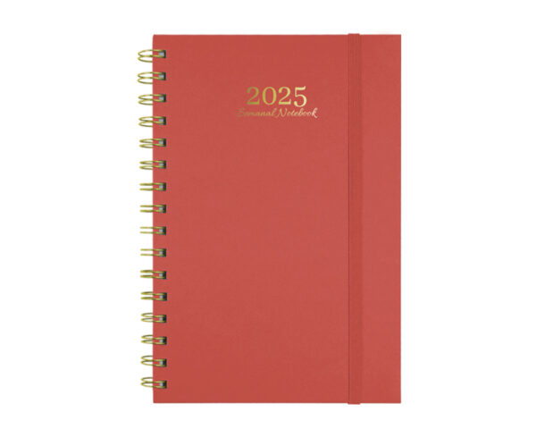 AGENDA SEMANAL NOTEBOOK ANB2025 ROJO (Plástico)