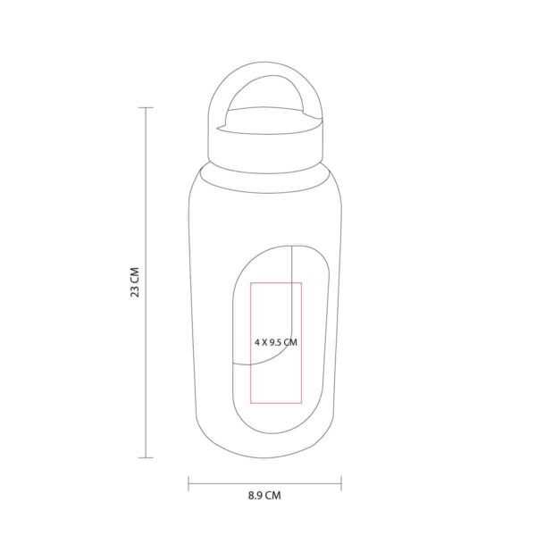 CILINDRO DE VIDRIO IDARA GRIS ANF 052 G (VIDRIO BOROSILICATO / SILICÓN / PLÁSTICO) - Imagen 3