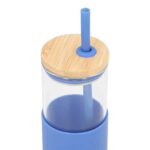 CILINDRO DE VIDRIO IBIZA AZUL ANF 066 A (VIDRIO / SILICÓN / BAMBÚ) - Image 2