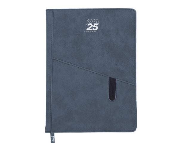 AGENDA SEMANAL PREMIUM 2025 ASP2025 AZUL MARINO (Aluminio)