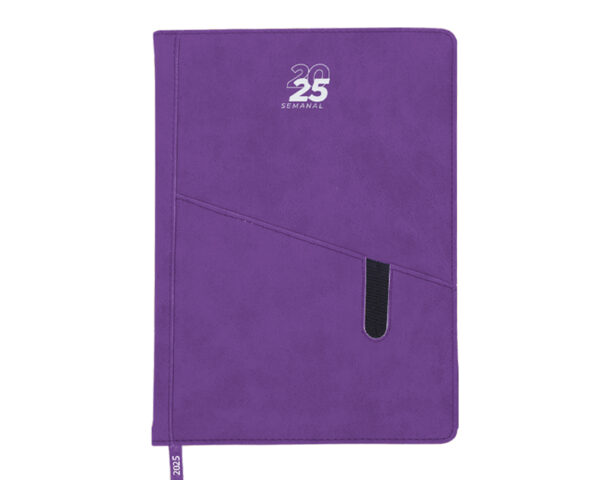 AGENDA SEMANAL PREMIUM 2025 ASP2025 MORADO (Cartón)