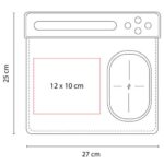 CARGADOR MOUSE PAD AGADIR NEGRO AST 002 N (PLÁSTICO / PU / TELA) - Image 4