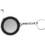 LLAVERO C/FLEXOMETRO 1 M. LLANTA B1175 NEGRO (PLÁSTICO / A150001 /  ARTICULOS PROMOCIONALES)