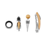 SET PARA VINOS VERDOT BEIGE BAR 018 BE (BAMBÚ / METAL) - Image 4