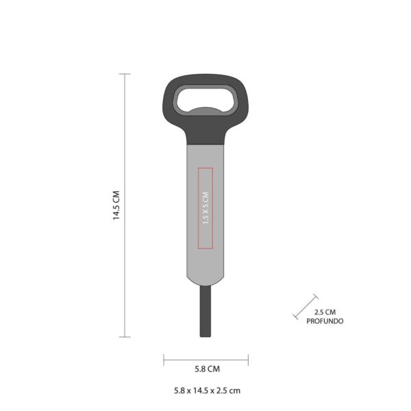 DESTAPADOR KAUPI GRIS BAR 028 G (BAMBÚ / ACERO INOXIDABLE) - Imagen 4