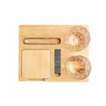 SET DE BAR GLASGOW BEIGE BAR 029 BE (BAMBÚ / VIDRIO / GRANITO / ACERO INOXIDABLE) - Image 2