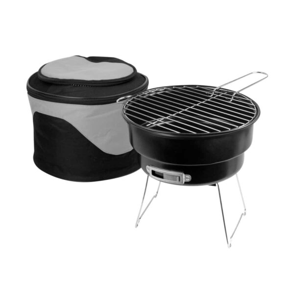 ASADOR CON HIELERA CAMPING NEGRO BBQ 002 (METAL / POLIÉSTER) - Imagen 6