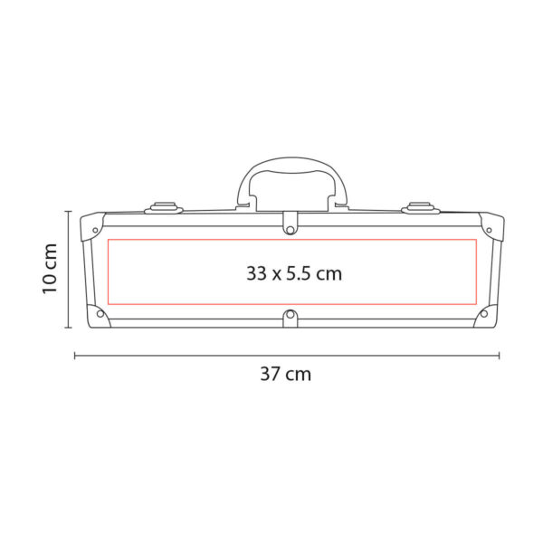 SET DE BBQ SNAZZY PLATA BBQ 003 (ACERO INOXIDABLE UTENSILIOS /ALUMINIO Y PVC ESTUCHE) - Imagen 4