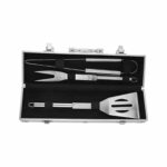 SET DE BBQ SNAZZY PLATA BBQ 003 (ACERO INOXIDABLE UTENSILIOS /ALUMINIO Y PVC ESTUCHE)