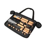 SET DE BBQ WAHIBA NEGRO BBQ 010 (ACERO INOXIDABLE Y MADERA UTENSILIOS / POLIÉSTER MALETÍN) - Image 5
