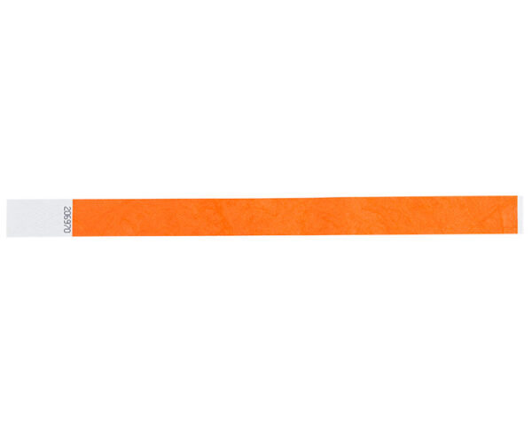 BRAZALETE TYVEK BI5709 (PLANILLA 20 PZAS) NARANJA FOSFORESCENTES (Plástico)