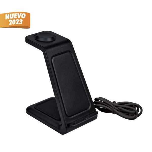 MULTICARGADOR INALÁMBRICO VÁLI NEGRO CRG 047 N (PLÁSTICO)