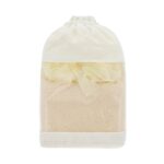 KIT DE BA&NTILDE;O ADRI BEIGE DAM 026 BE (POLIÉSTER ESPONJAS / ALGODÓN Y PVC BOLSA / PIEDRA PÓMEZ)