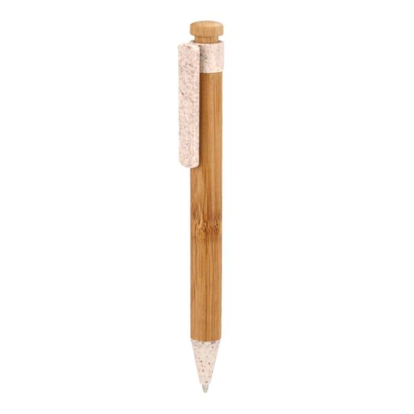 BOLÍGRAFO MILTA BEIGE ECO 065 BE (PLÁSTICO / BAMBÚ / FIBRA DE TRIGO) - Imagen 4