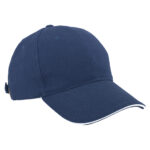 GORRA LISA SANDWICH GL6101 AZUL MARINO (ALGODÓN / A020068 /  ARTICULOS PROMOCIONALES)