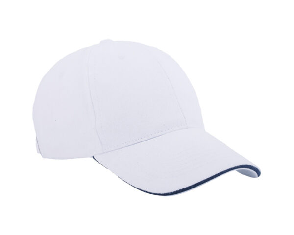 GORRA LISA SANDWICH GL6101 BLANCO (Algodón)