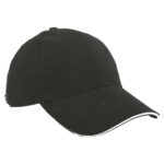 GORRA LISA SANDWICH GL6101 NEGRO (ALGODÓN / A020065 /  ARTICULOS PROMOCIONALES)