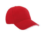 GORRA LISA SANDWICH GL6101 ROJO (ALGODÓN / A020064 /  ARTICULOS PROMOCIONALES)