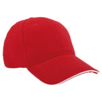 GORRA LISA SANDWICH GL6101 ROJO (ALGODÓN / A020064 /  ARTICULOS PROMOCIONALES)