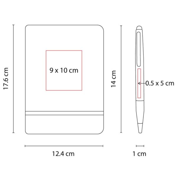 SET KHALID NEGRO HL 9043 N (CURPIEL LIBRETA / ALUMINIO BOLÍGRAFO) - Imagen 6