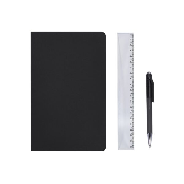 SET DE LIBRETA NODI NEGRO HL 9085 N (CURPIEL LIBRETA / PLÁSTICO BOLÍGRAFO / PVC BOLSA)