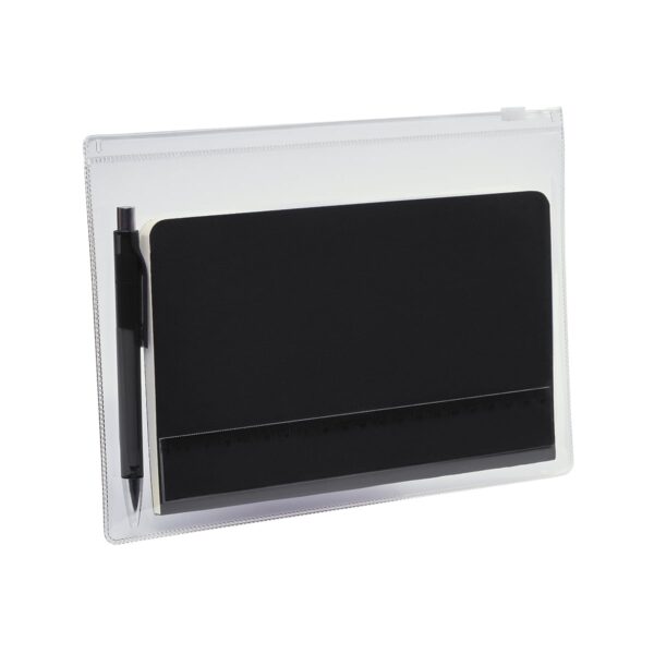 SET DE LIBRETA NODI NEGRO HL 9085 N (CURPIEL LIBRETA / PLÁSTICO BOLÍGRAFO / PVC BOLSA) - Imagen 2