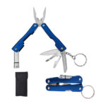 HERRAMIENTA MULTIFUNCIONAL MULTITOOLS HMB1 AZUL (HERRAMIENTA: ACERO INOXIDABLE// ESTUCHE: POLIÉSTER / A150011 /  ARTICULOS PROMOCIONALES)