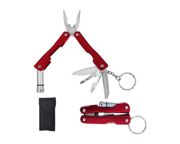 HERRAMIENTA MULTIFUNCIONAL MULTITOOLS HMB1 ROJO (Acero Inoxidable)