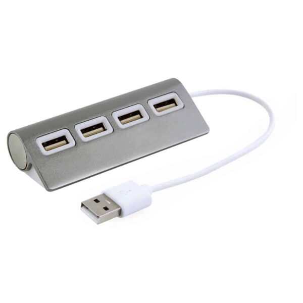 HUB DE 4 PUERTOS USB NEWPORT GRIS METALICO HUB 010 G (ALUMINIO / PLÁSTICO) - Imagen 4