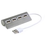 HUB DE 4 PUERTOS USB NEWPORT GRIS METALICO HUB 010 G (ALUMINIO / PLÁSTICO) - Image 4