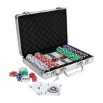MALETÍN DE POKER BELLAGIO PLATA JM 004 (METAL ESTUCHE / PLÁSTICO FICHAS Y DADOS)