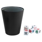 CUBILETE KENTAUR NEGRO JM 021 (CURPIEL VASO / PLÁSTICO DADOS)