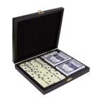 SET DE JUEGO ARUA NEGRO JM 050 N (MADERA ESTUCHE / PLÁSTICO FICHAS)