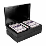 SET DE JUEGO HOFUF NEGRO JM 075 N (MADERA ESTUCHE / PLÁSTICO FICHAS Y DADOS)