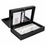 SET DE JUEGO HOFUF NEGRO JM 075 N (MADERA ESTUCHE / PLÁSTICO FICHAS Y DADOS) - Image 2