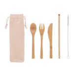 SET DE CUBIERTOS DEJA VU BEIGE KTC 046 BE (BAMBÚ / ALGODÓN) - Image 2