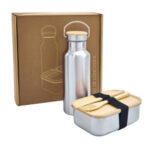 SET DE LONCHERA Y TERMO PLATA KTC 201 S (ACERO INOXIDABLE / BAMBÚ) - Image 4