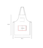 MANDIL GRELHA AZUL KTC 580 A (MEZCLILLA / CURPIEL) - Image 2