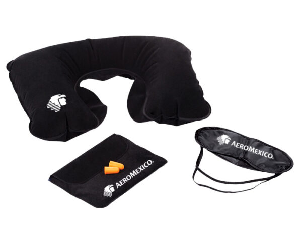 KIT DE SIESTA VIEVET KVI1261 NEGRO (Terciopelo / PVC) - Imagen 3