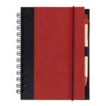 LIBRETA ECOLOGICA C/BOLIGRAFO ISIS LIB2043 ROJO (CARTÓN / A120010 /  ARTICULOS PROMOCIONALES)